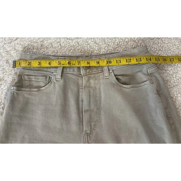 Paige Anessa Jeans Women 27 Wide Leg Denim Tan Non Distressed Wax Feel Soft EUC - Picture 5 of 10